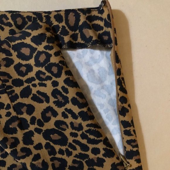 Beautiful Women's Leopard Print High Rise Skinny Stretch Side Zipper Pants NWOT - Picture 5 of 14